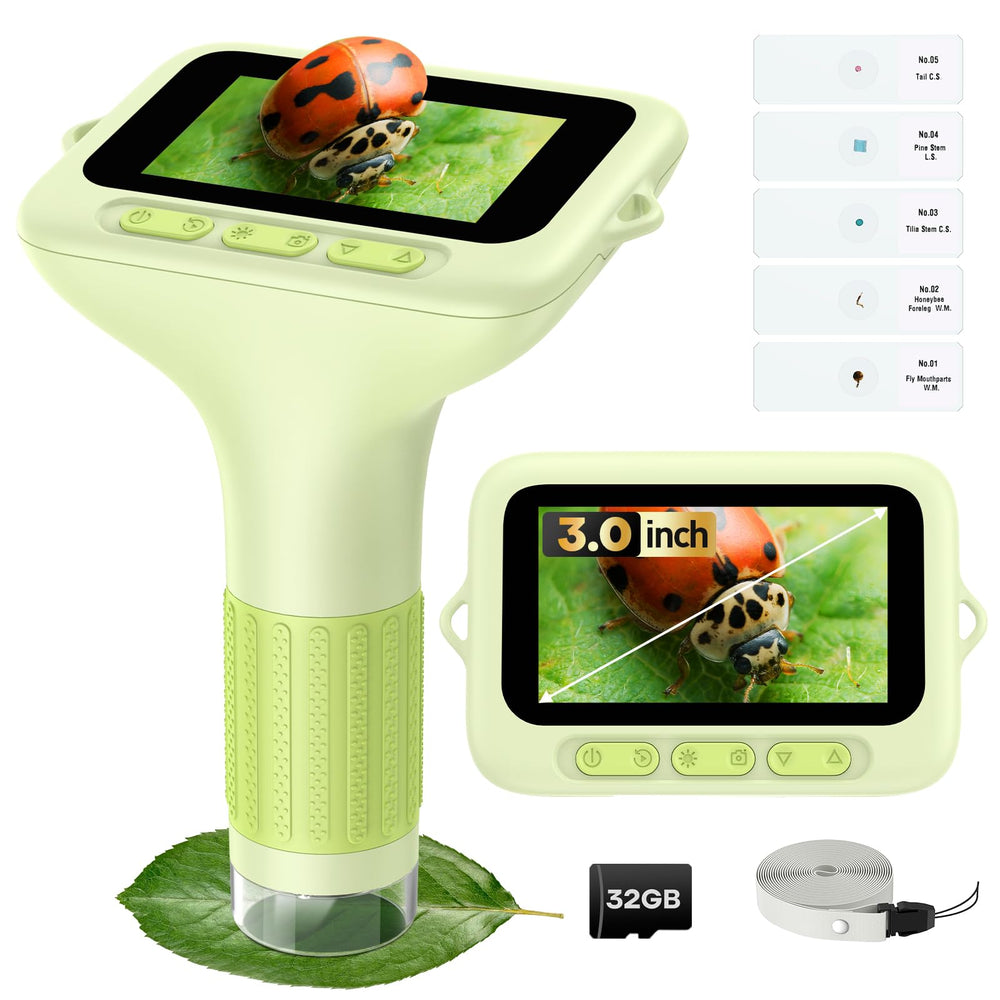 BEBANG 3-inch screen microscope display view for kids exploring specimens