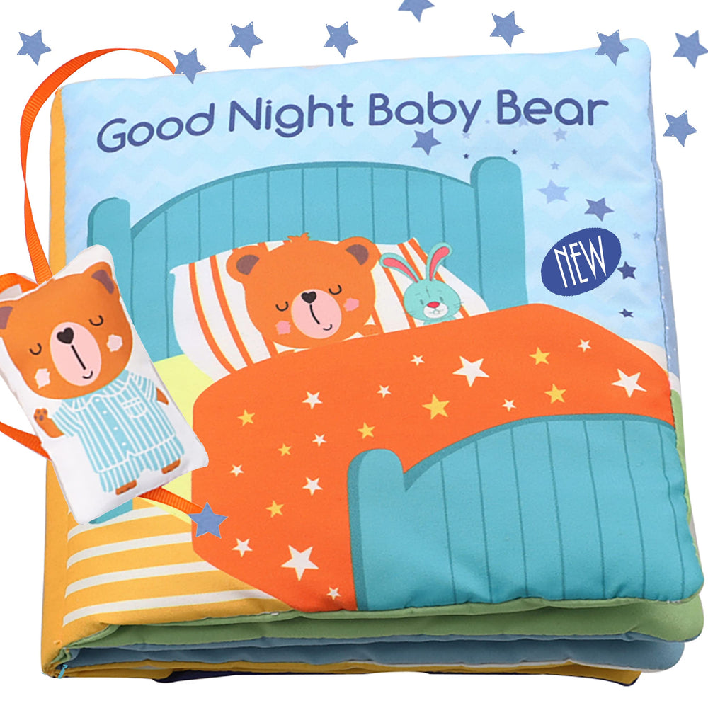 Bebe Mondo teddy bear baby book cover invites soft tactile exploration for babies.