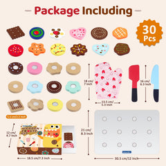 Beberolen toppings add color and texture to cookies during pretend kitchen fun
