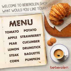 Beberolen strawberry cutting set provides bright visuals for colorful pretend desserts.