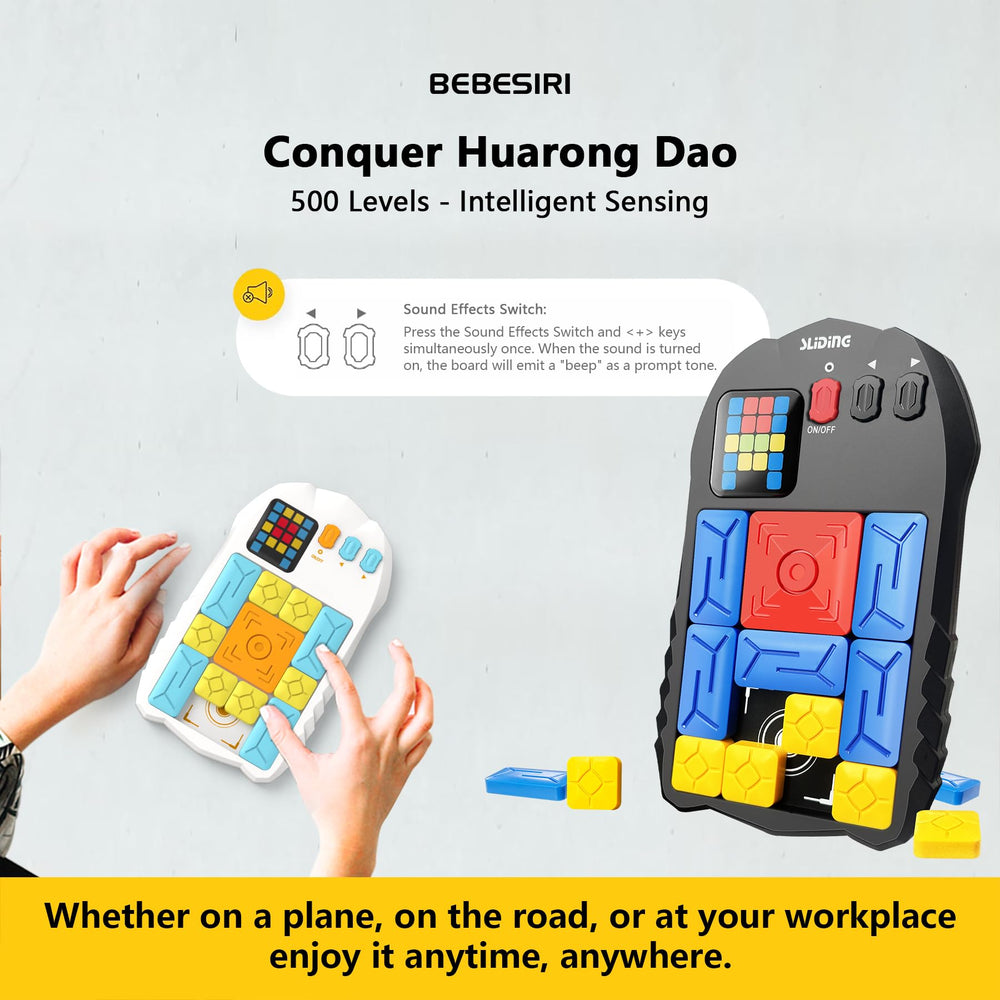 BEBESIRI Super Slide Puzzle with physical buttons enables easy level selection.