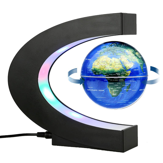 BEBEVOGUE magnetic levitation globe on its base, a captivating desk centerpiece.