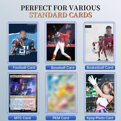 BEBRINI standard 3x4 inch sleeves fit most trading cards.