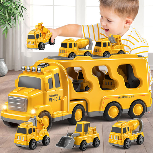 Beby Buty 5-in-1 crane truck with lights boosts imaginative engineering play.