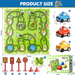 Beby Buty city themed puzzle pieces invite kids to reconfigure layouts.