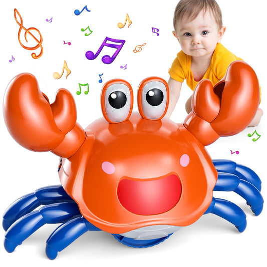 Beby Buty Crawling Crab toy glows as it moves sideways for engaging play