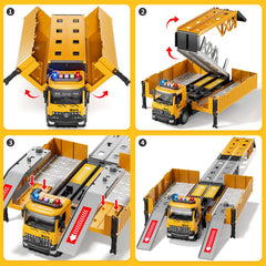 Beby Buty Engineering Truck Set image highlights a complete playset for creativity.