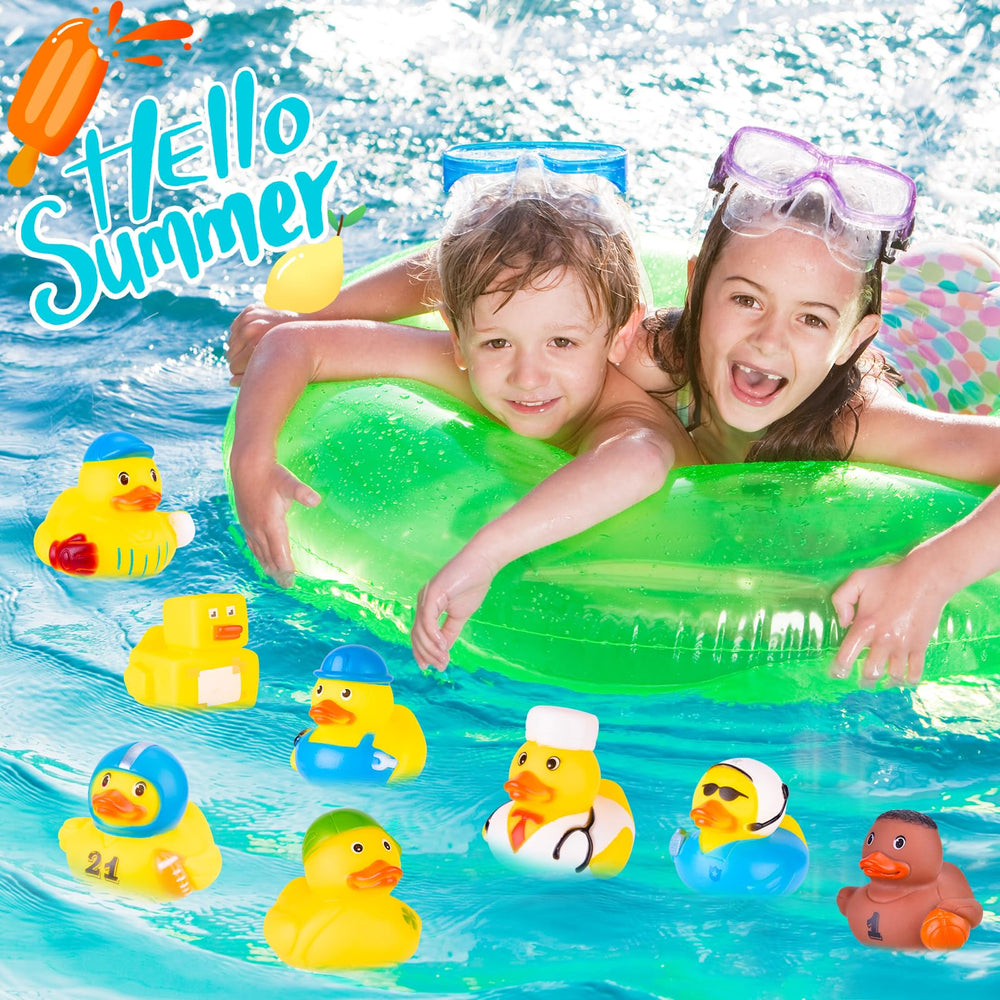 BECEEL multicolor vinyl ducks 2–3 inches durable and kid-safe