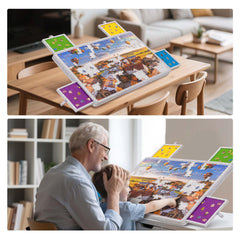 Becko US color-coded drawers simplify sorting and storage of puzzle pieces.