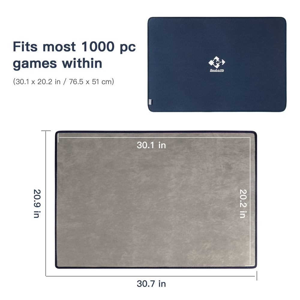 Becko US puzzle board measures 30.7 by 20.9 inches for large puzzles.