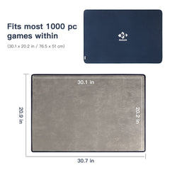 Becko US puzzle board measures 30.7 by 20.9 inches for large puzzles.