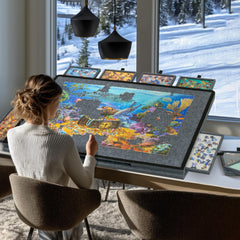 Becko US board fits most 1500-piece puzzles with sturdy felt surface.