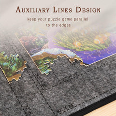 Becko US puzzle board gray felt cover resists dust and keeps puzzles intact.