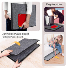 Becko US puzzle board lightweight and portable for easy relocation.