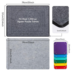 Becko US puzzle board with six color sorting trays for faster organization.