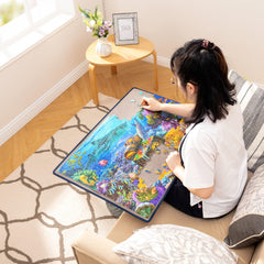 Becko US puzzle board supports puzzles up to 1000 pieces on a stable mat.