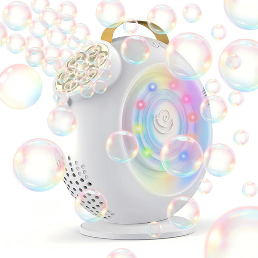Bedail bubble machine outdoors emitting vibrant bubbles for parties