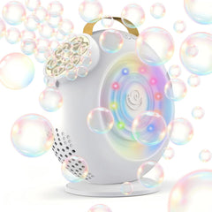 Bedail bubble machine outdoors emitting vibrant bubbles for parties