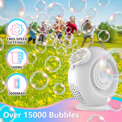 Bedail bubble machine rotates 90 and 360 degrees for lively coverage