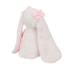 Bedtime Originals Snowflake bunny pink velour inner ears for tactile detail.