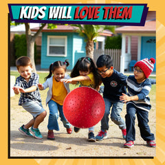 Bedwina blue knobby ball supports throwing and catching for kids.