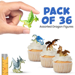 Bedwina 2-inch dragons in assorted colors for cupcake toppers and crafts