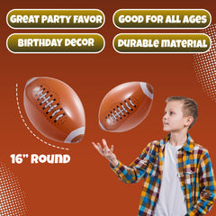 Bedwina durable vinyl footballs hold air for hours of backyard play