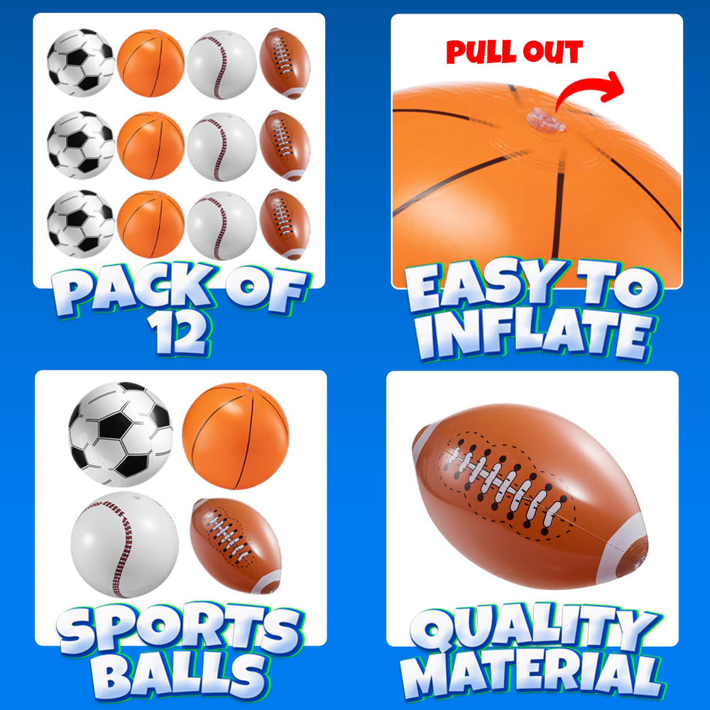 Bedwina easy-inflate valve beach ball for quick setup.