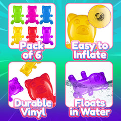Bedwina gummy bears translucent vinyl design catches light for a vibrant glow.