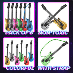 Bedwina inflatable guitar neon pink adds playful energy to birthdays and karaoke.