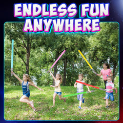 Bedwina green neon sabers provide safe, oversized fun for kids.