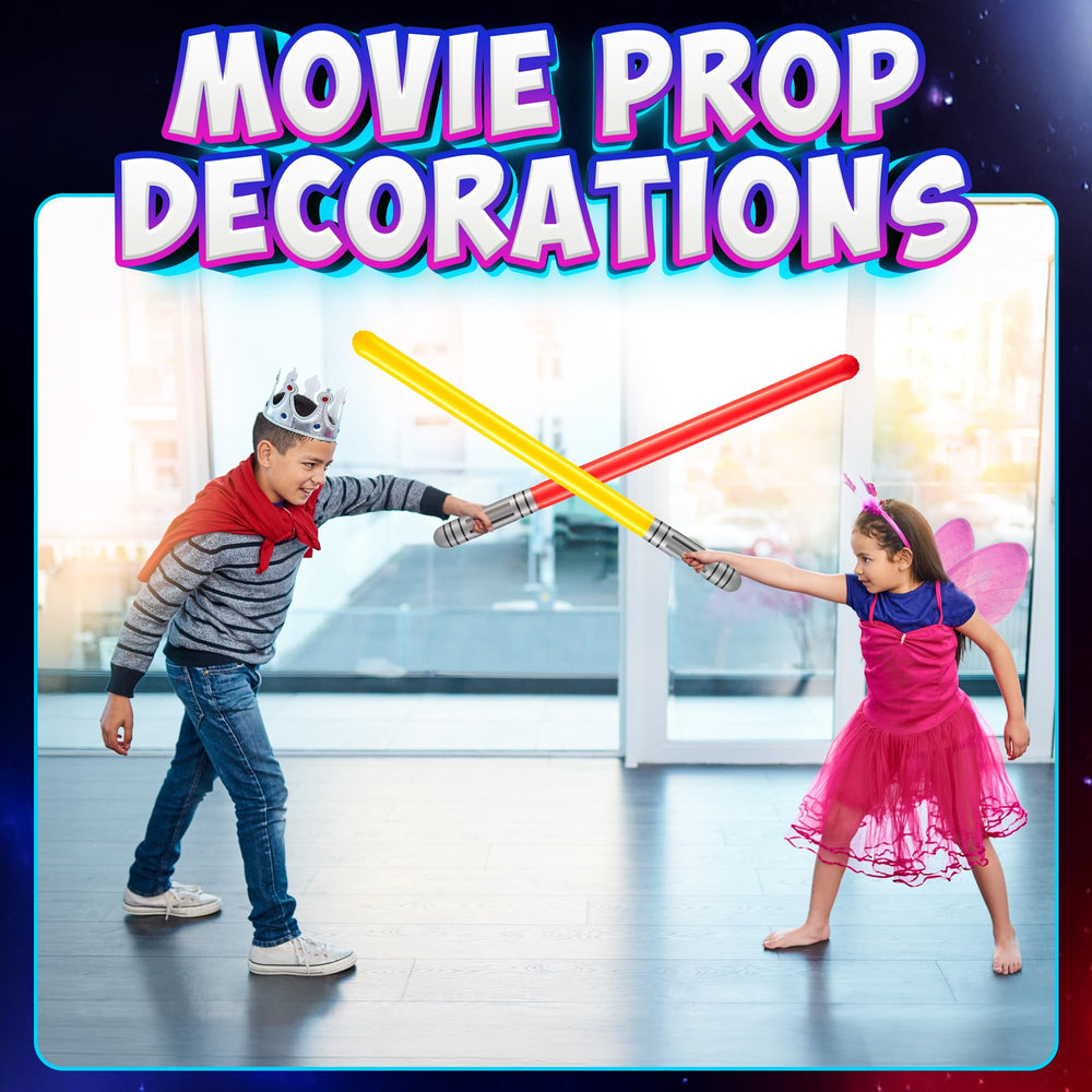 Bedwina pink neon sabers brighten goody bags and activities.