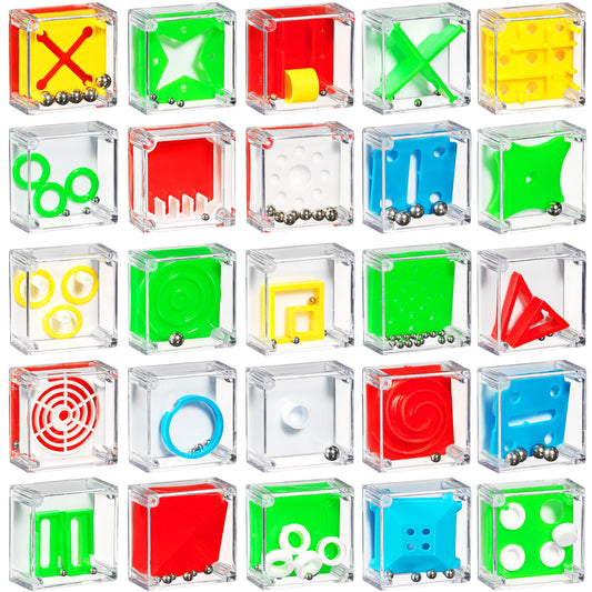 Bedwina mini cube puzzle box 24-pack on display, ideal party favors.