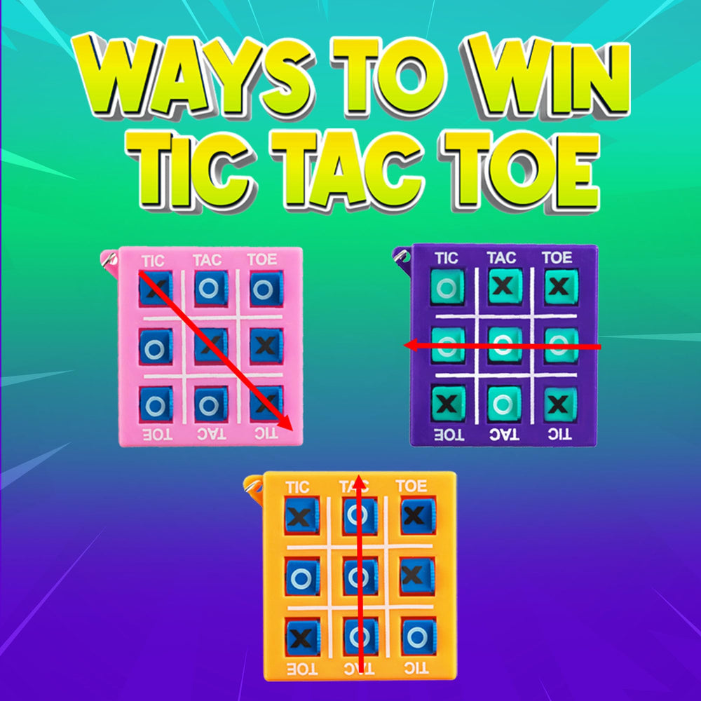 Bedwina mini tic tac toe keychains, durable plastic, smooth edges for kids.