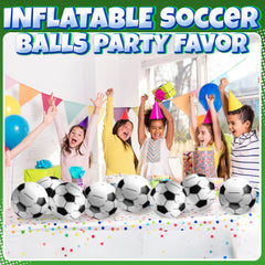 Bedwina pool and beach decorations with soccer markings for themed parties.