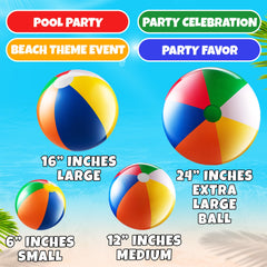 Bedwina rainbow beach ball 12-inch ideal for group park games