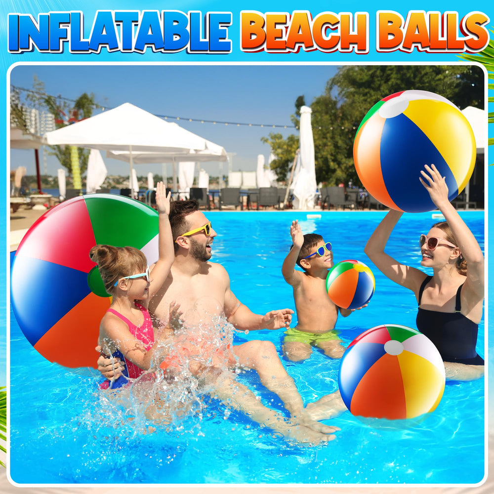 Bedwina rainbow beach ball 24-inch jumbo size for large outdoor games