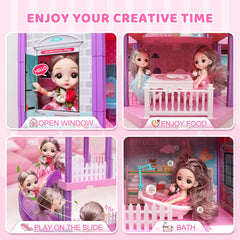 Beefunni doll house bedroom with bedding encourages bedtime rituals and storytelling.