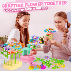 Beefunni flower bouquet kit colorful petals enable color mixing for kids