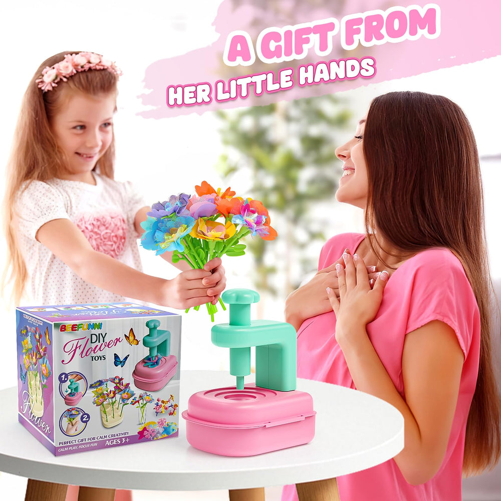 Beefunni flower bouquet kit stems and base support sturdy bouquet creation