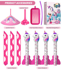 beefunni unicorn rocket launcher adjustable launch tube for varied trajectories