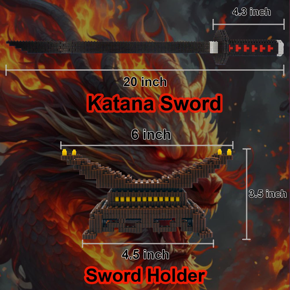 Beego Kill Demon Sword assembly: precise blocks create the detailed katana look.