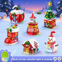 BeepZipp glowing Christmas tree block with twinkling lights for cozy vibe.