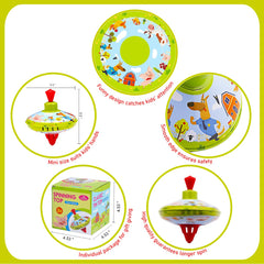 Beeqoo Fun Farm top features a plastic handle for safer toddler play