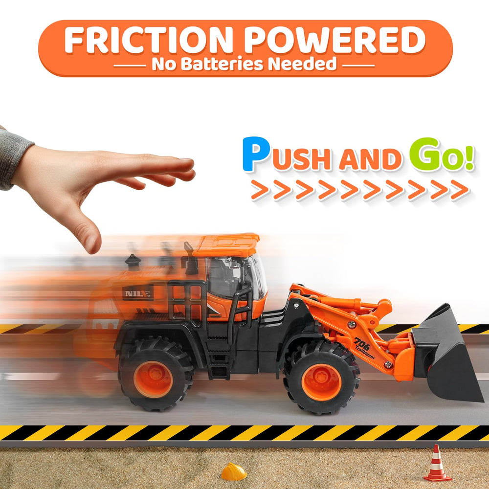 Beestech forklift truck promotes imaginative building play outdoors.