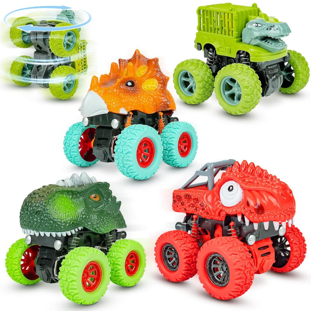 Beestech dinosaur monster truck push action for toddlers promotes active play.
