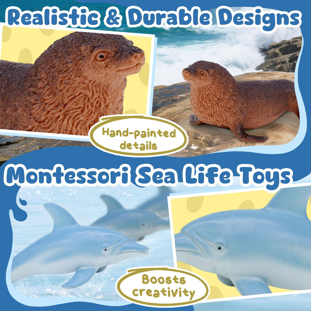 Beetots Ocean penguin figure adds charming, playful scenes to bath or diorama.