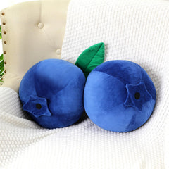 Beeveer Blueberry Plush Pillow with branch detail for playful bedroom decor and hugs
