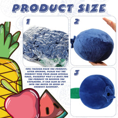 Beeveer blueberry plush pillow compact 10-inch size fits small spaces