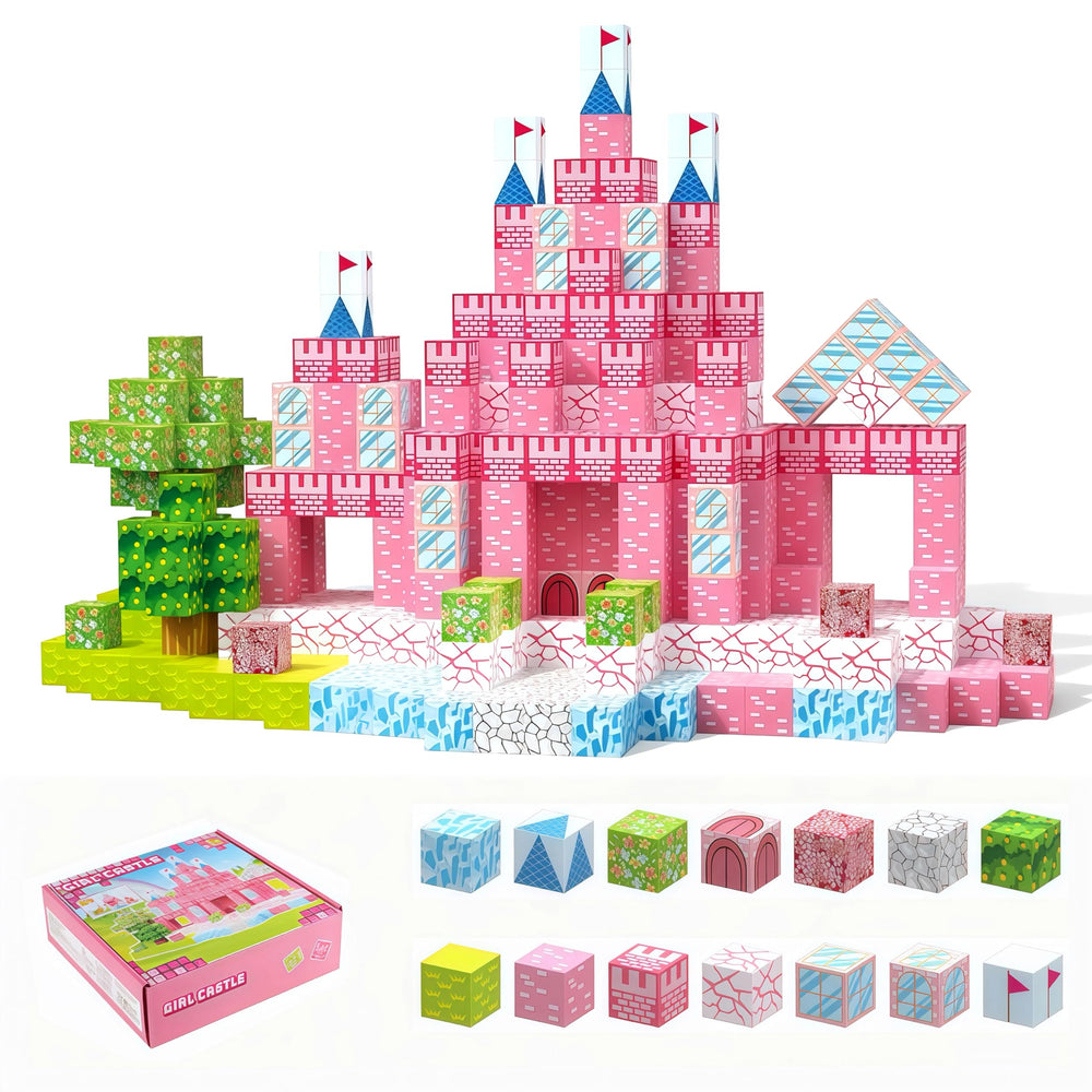 Behanluva princess castle tiles set for imaginative play and castle-building fun